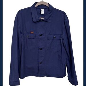 Mid Century Dead Stock Herringbone Denim Workwear Streetwear Shirt Jacket